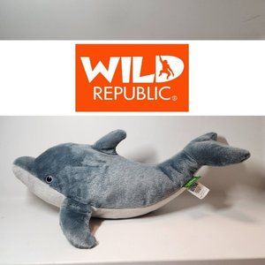 Wild Republic Dolphin Stuffed Animal 15" Plush Nursery Decor Plushie Sea Easter